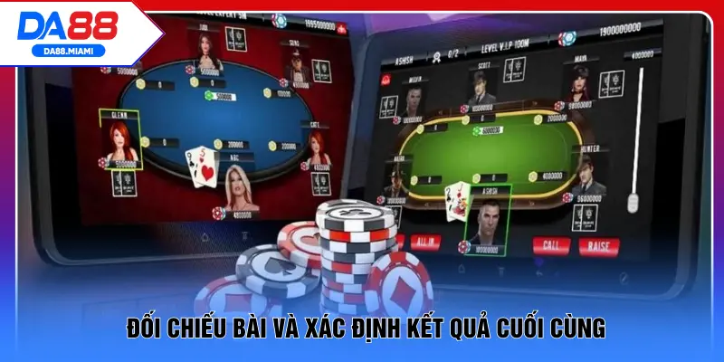 Đối chiếu bài và xác định kết quả cuối cùng
