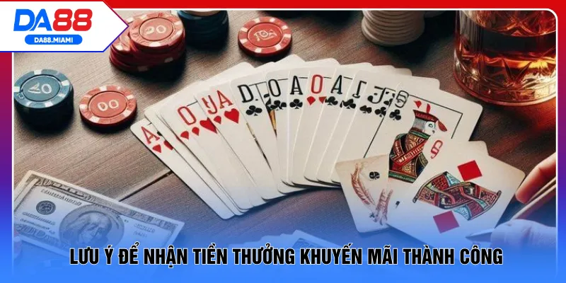 Lưu ý để nhận tiền thưởng khuyến mãi thành công